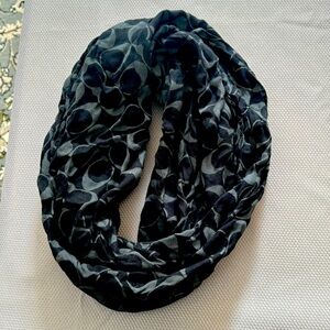 Black coach infinity scarf